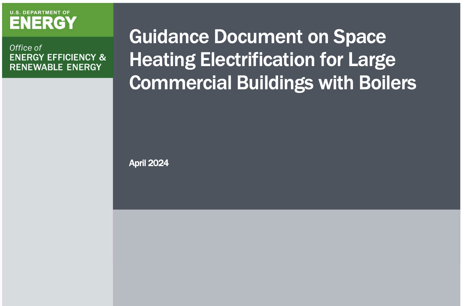 Guide on electrifying space heating for large commercial buildings with boilers released