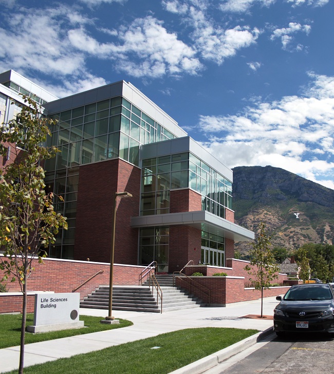 The BYU Life Sciences Building draws inspiration from tectonic forms