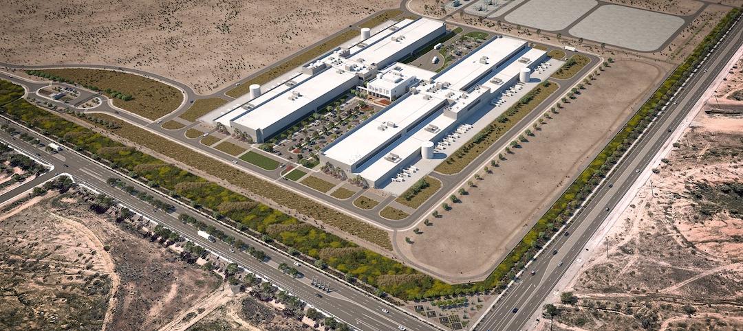 Aerial rendering of Facebook Mesa Data Center