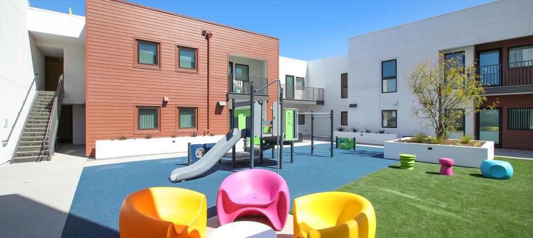 The playground and family area at La Placita Cinco, in Santa Ana, Calif. Photo courtesy TCA Architects
