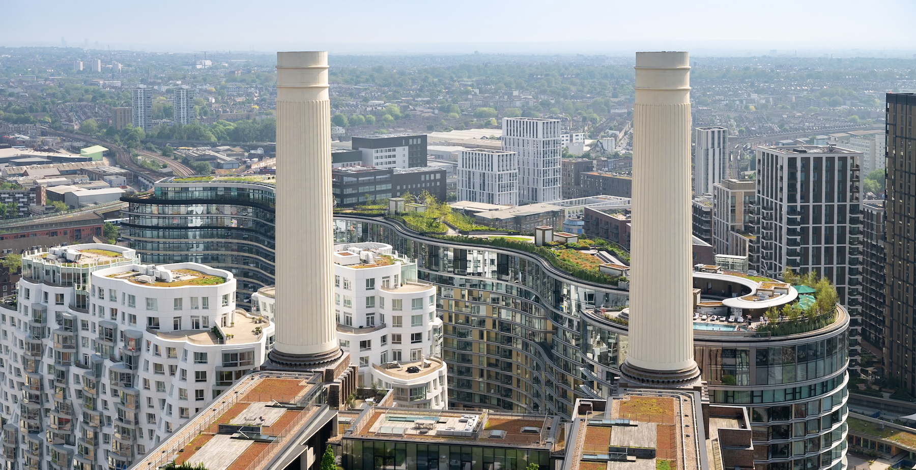 Two new buildings near Battersea Power Station