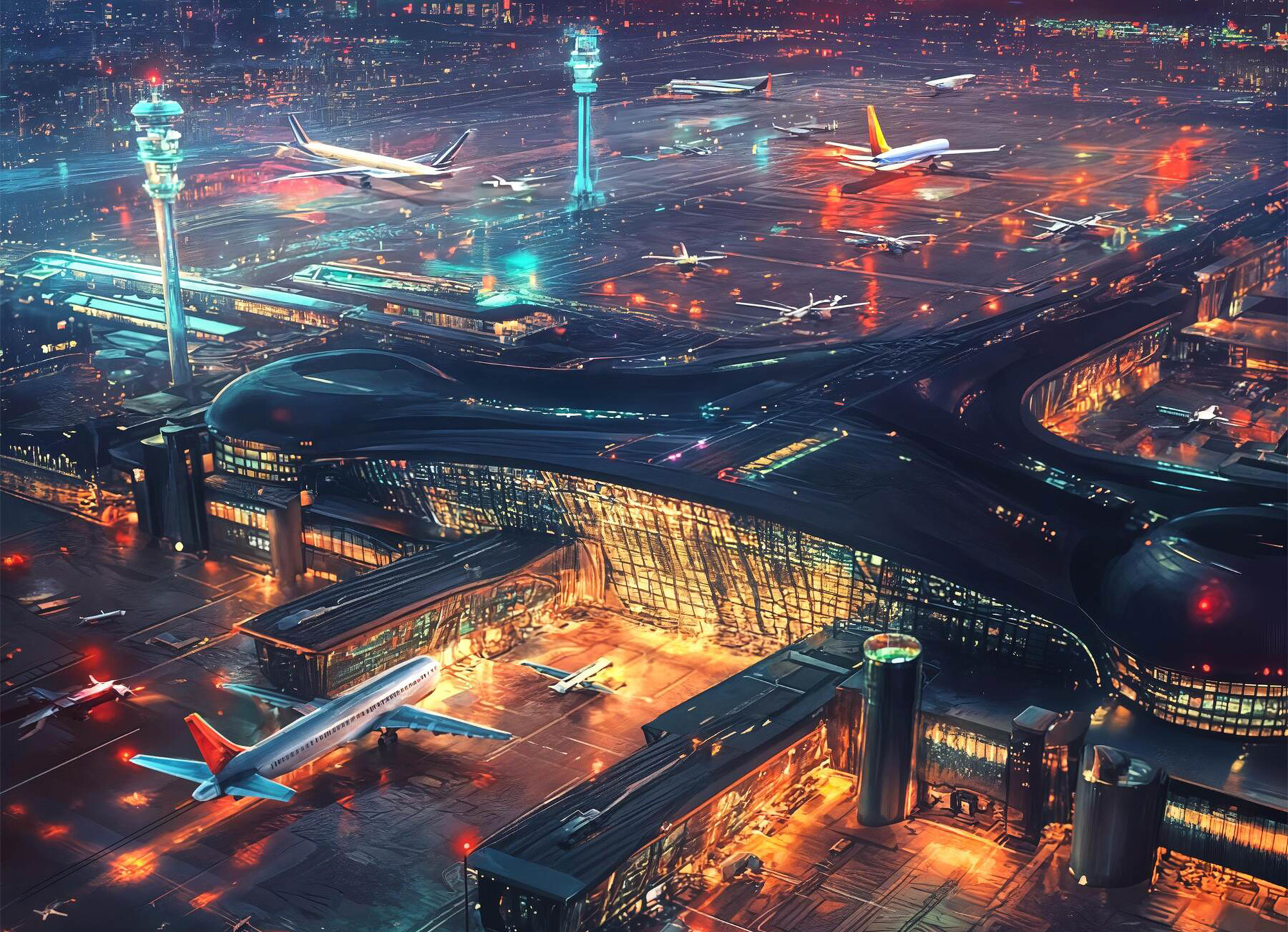 AI rendering of airport