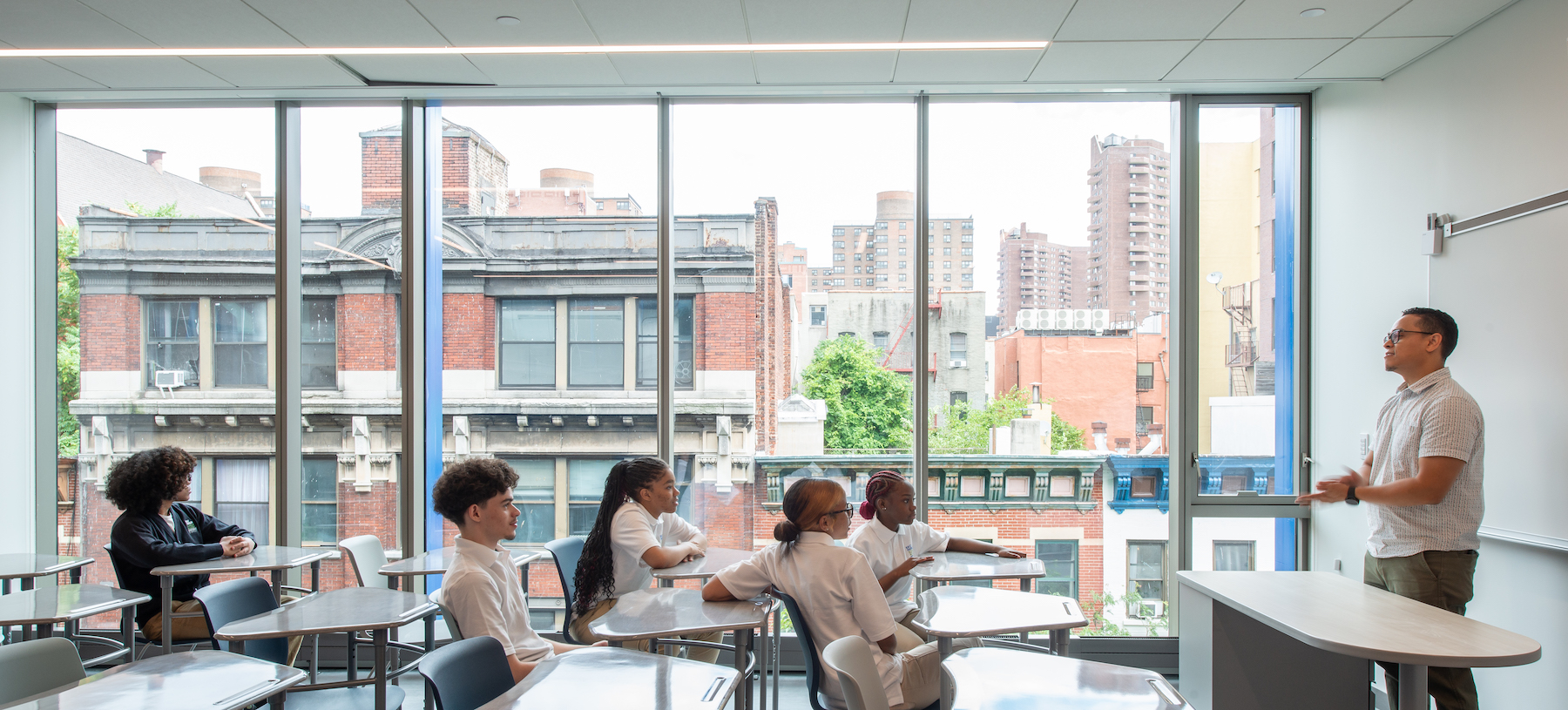 One of the 25 classrooms within East Harlem Scholars Academy High School