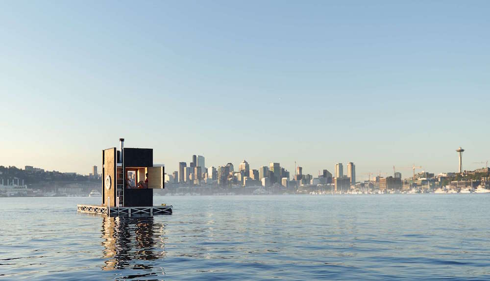 Floating sauna, mobile dental trailer, and Christmas market huts among this year's best small projects
