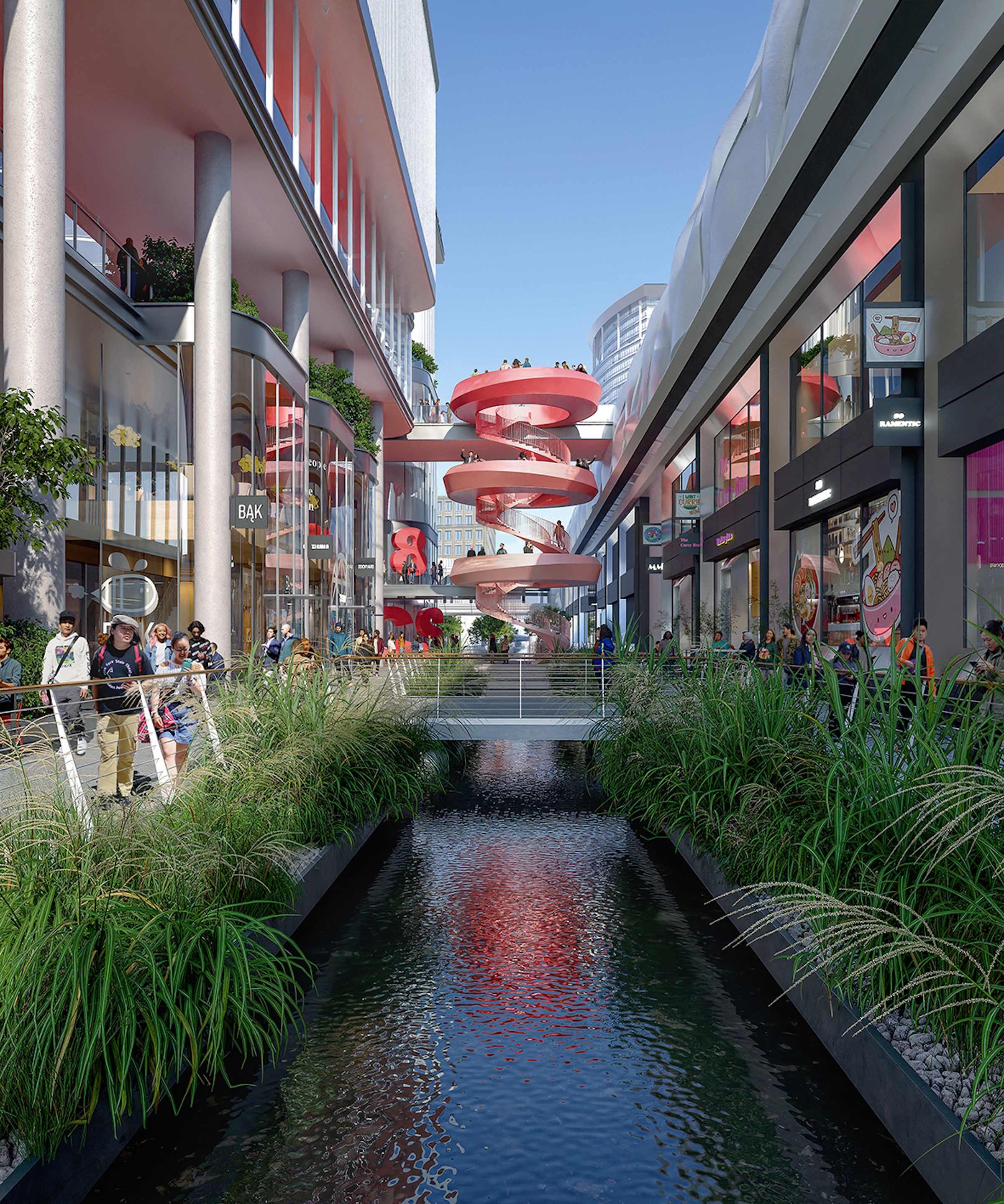 8 Canada Square, a Norman Foster-designed office building that’s currently the global headquarters of HSBC Holdings, will have large sections of its façade removed to create landscaped terraces. Design by KPF. 