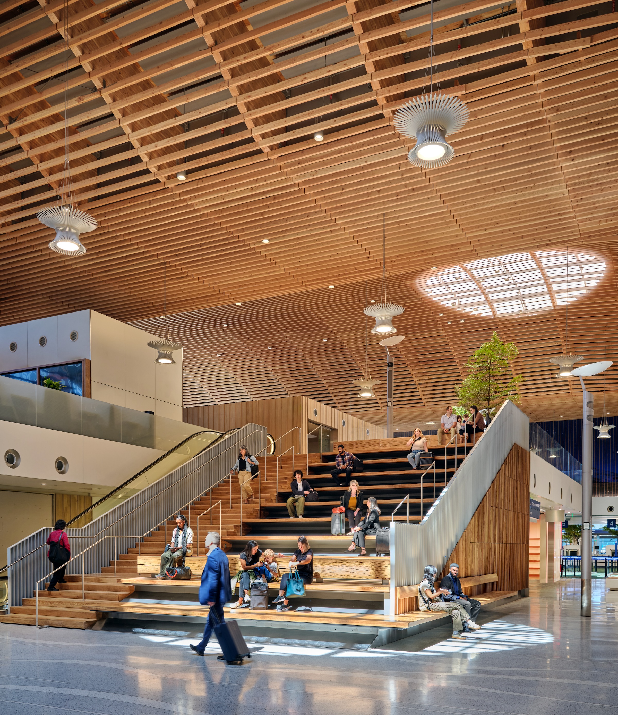 Portland opens $2 billion mass timber expansion and renovation of its international airport   