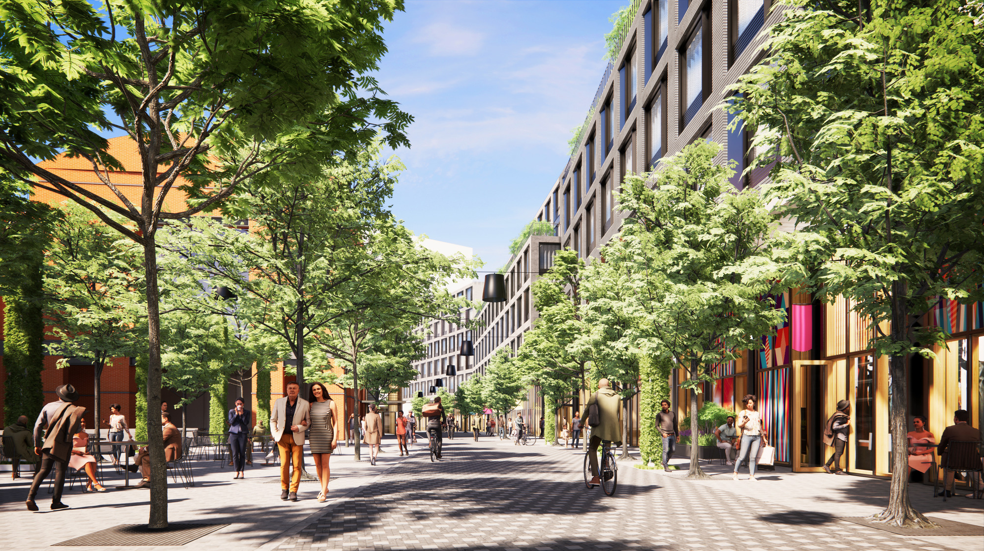 Extended Mulberry Street. Looking North toward Rector Street. © SOM | Photo courtesy of NJPAC