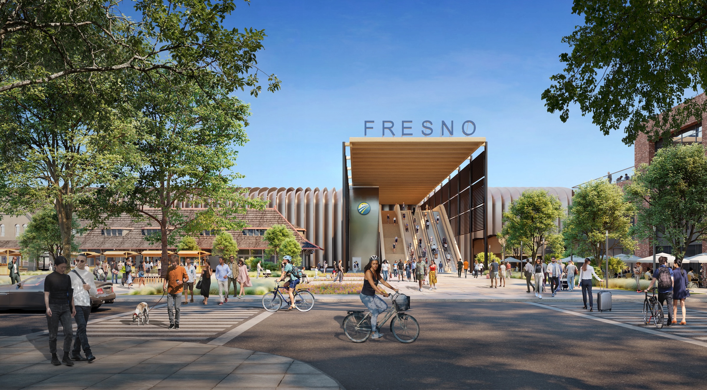 Historic Fresno train depot to be renovated for California high speed rail station project. Courtesy California High-Speed Rail Authority