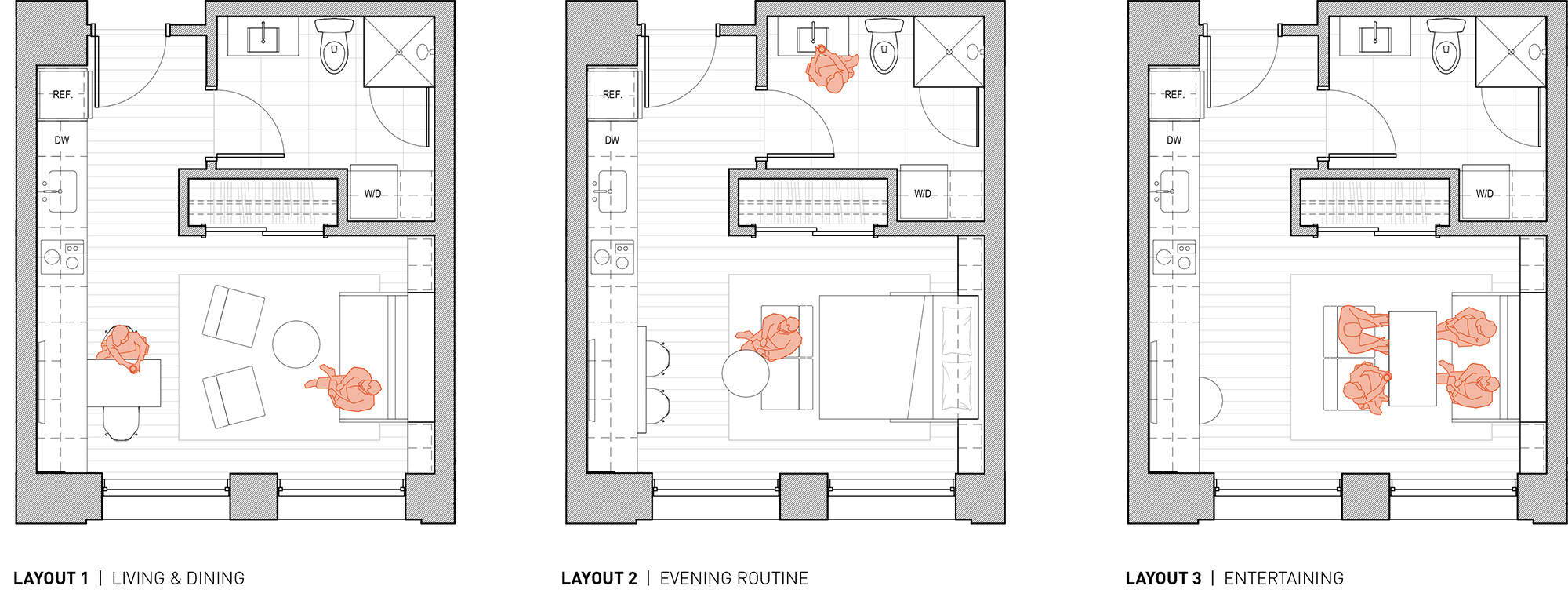 Micro-unit apartment design using modular construction