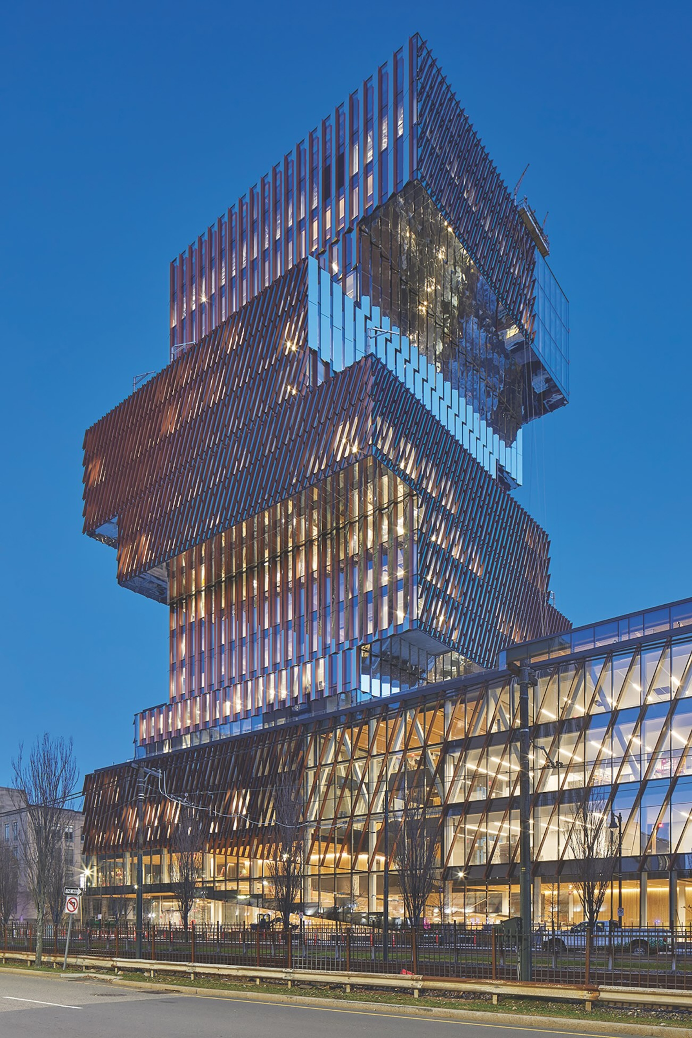 One recent example is the 19-story Center for Computing and Data Sciences at Boston University. 