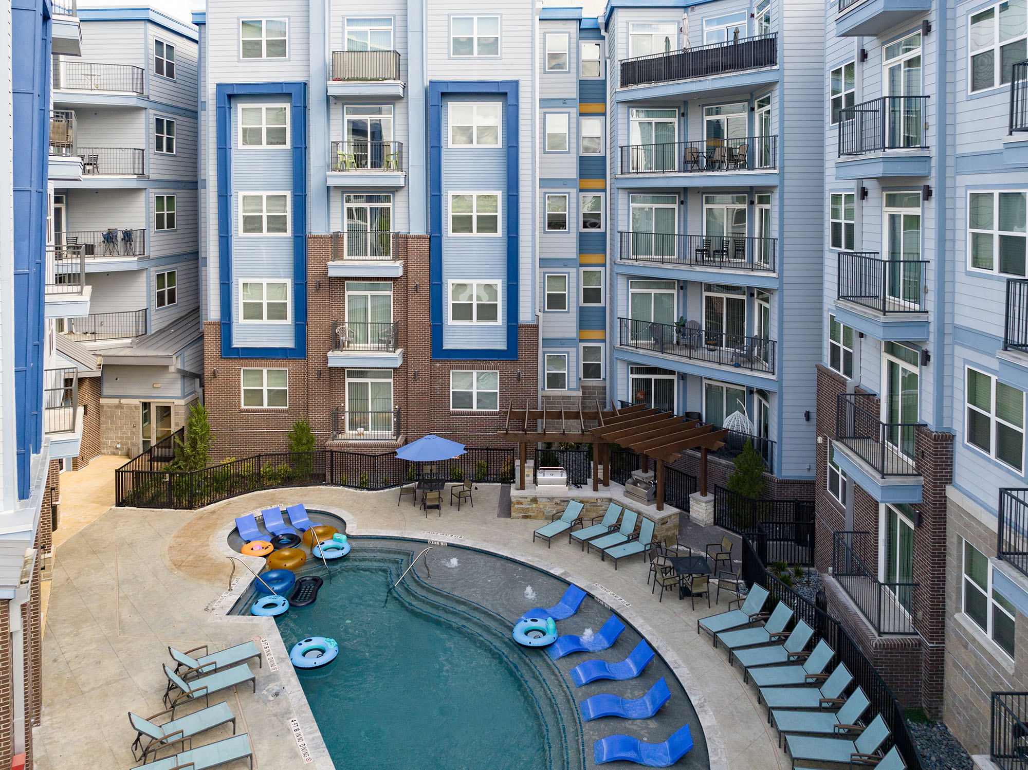 Pool at student housing community