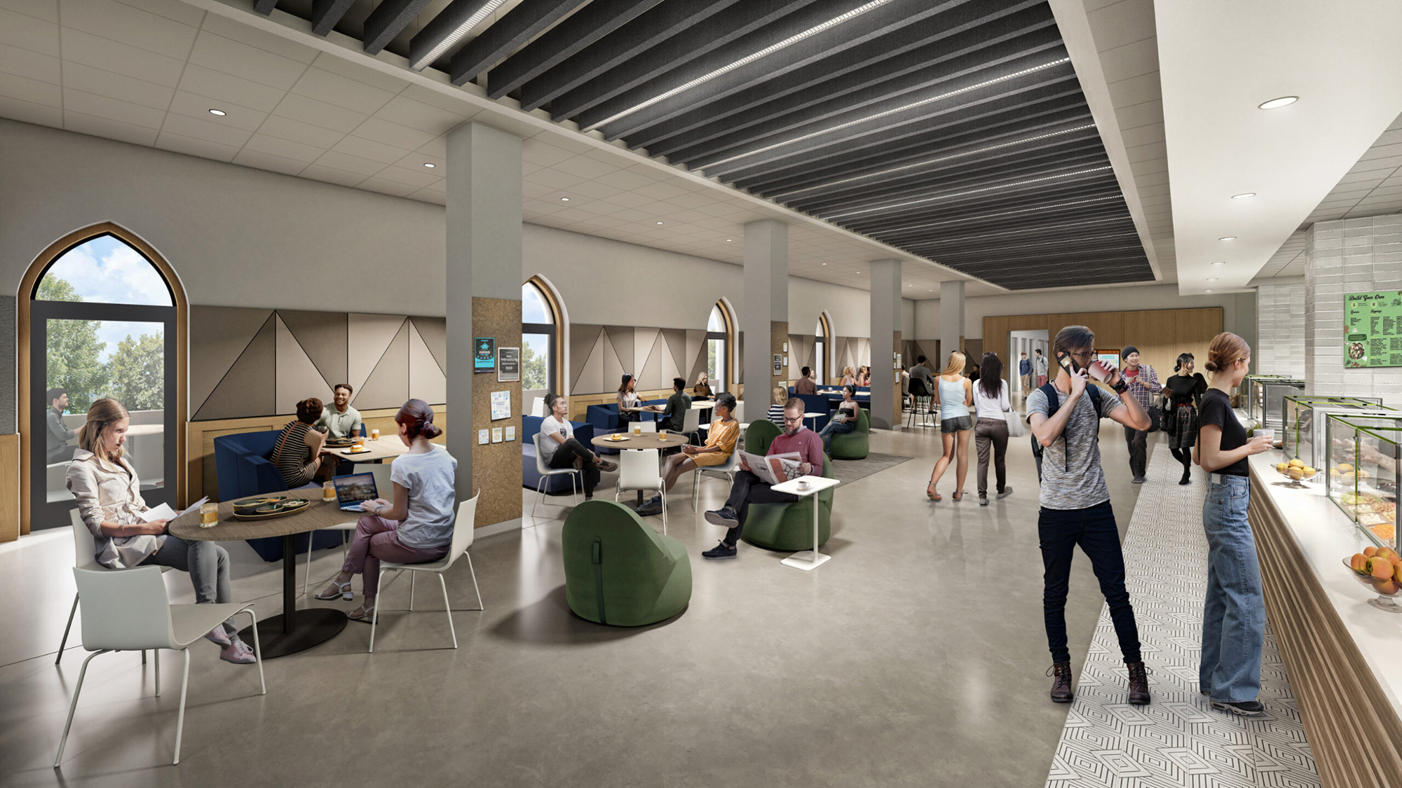 Lehigh University Clayton University Center student dining rendering