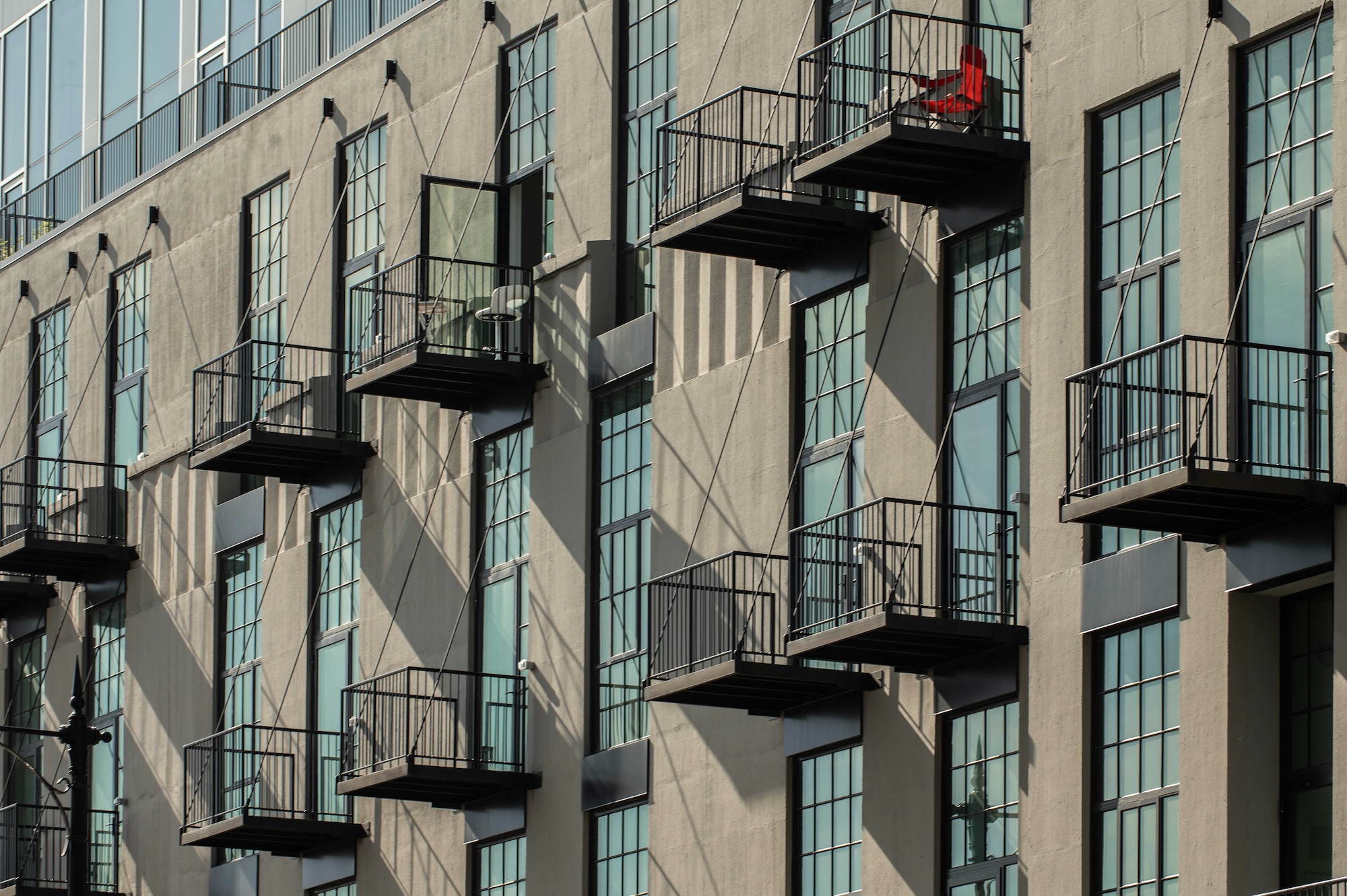 Exterior of a multi-purpose adaptive reuse building in Chicago, Illinois.