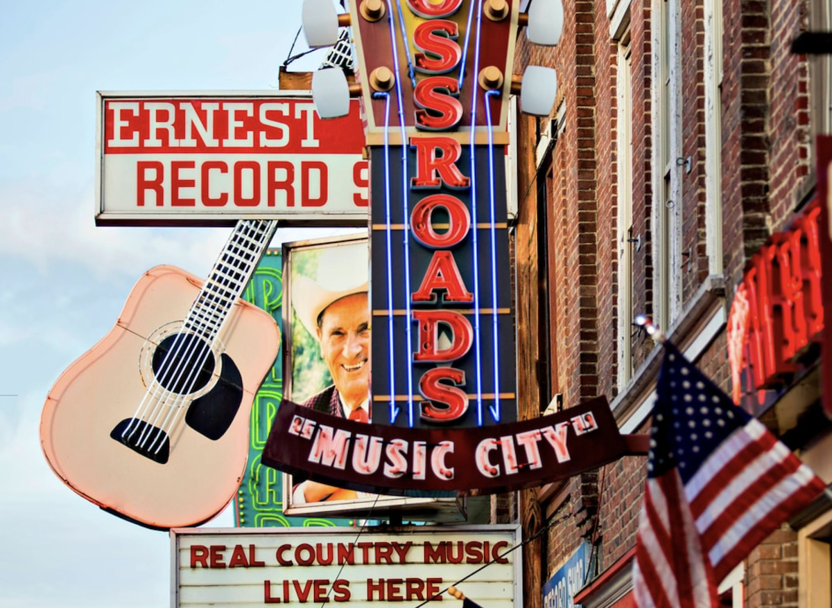 Nashville music street signage