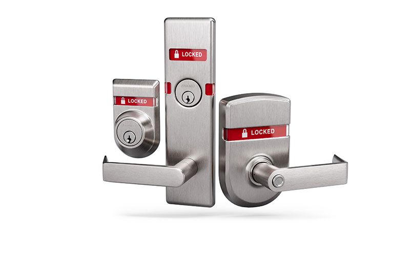 With multiple configurations, visual indication trims support a cohesive locking hardware design and peace of mind. 