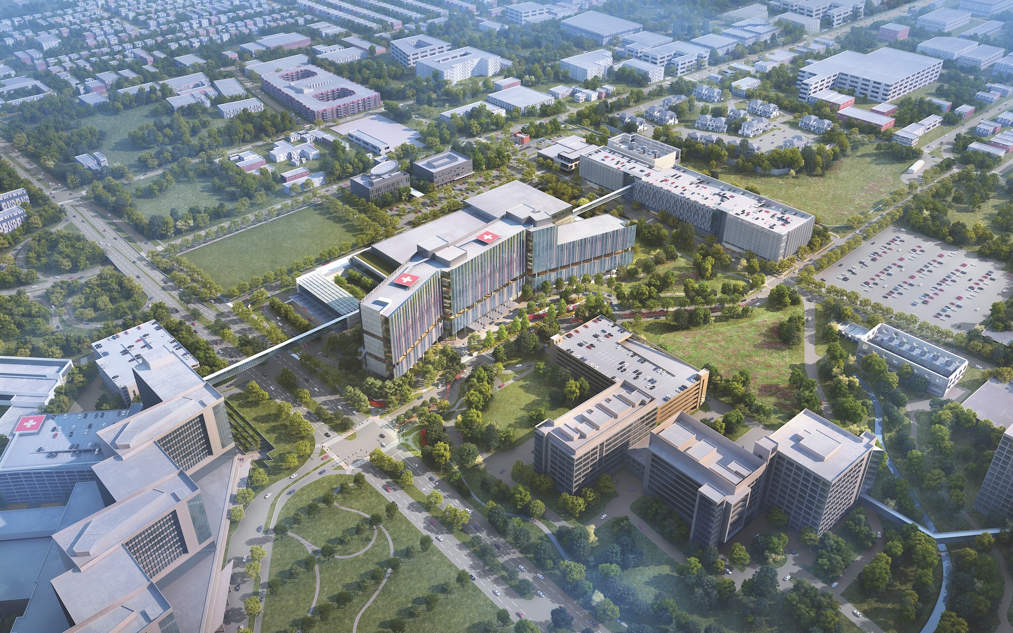 The size and breadth of the $5 billion, 4.5-million-sf pediatric campus in Dallas, for Children’s Health and UT Southwestern Medical Center, are dictated, in part, by growth projections for the area’s children’s population.