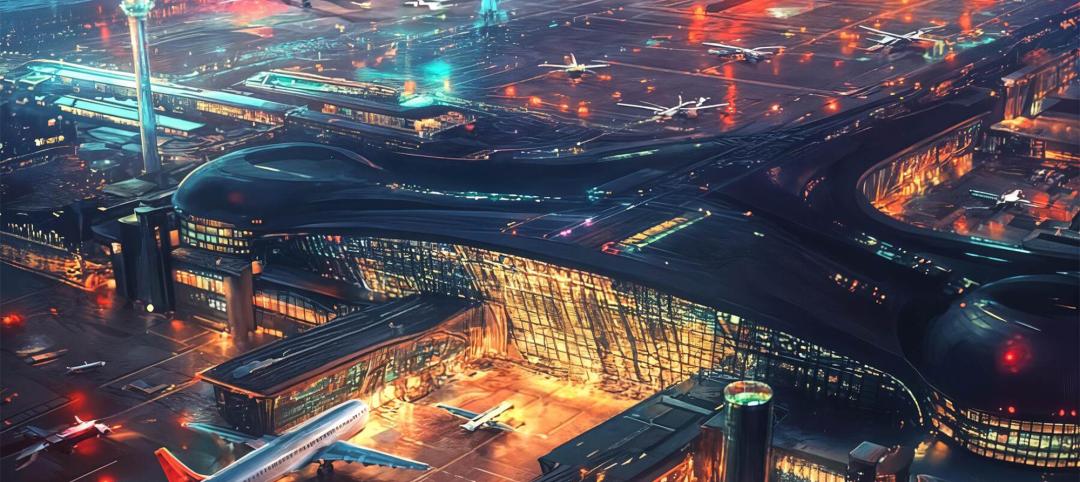 AI rendering of airport