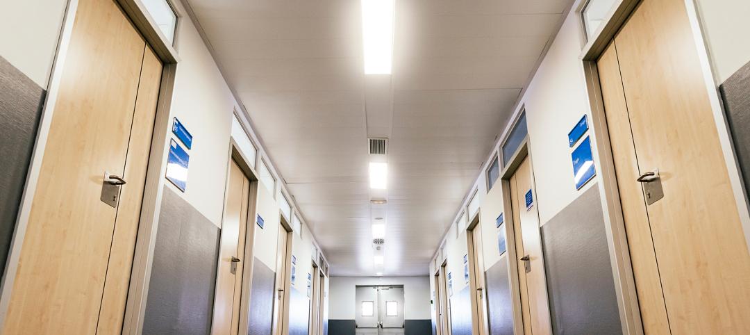 Corridor interior of hospital.