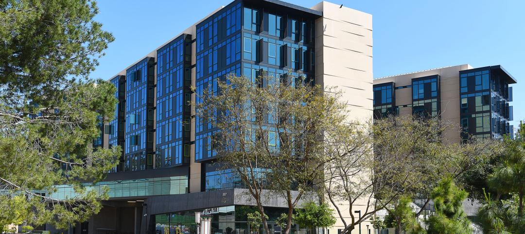 IRIVNE, CALIFORNIA - 21 APRIL 2020: Brandywine student housing in the Middle Earth area of the University of California Irvine campus.