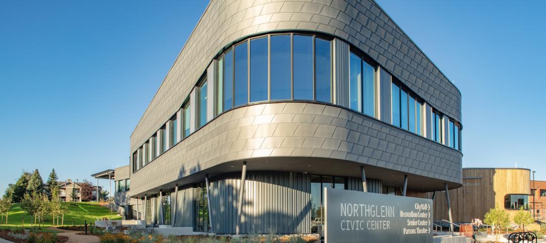 Northglenn, a Denver suburb, opens a net zero, all-electric city hall with a mass timber structure. Photo courtesy City of Northglenn