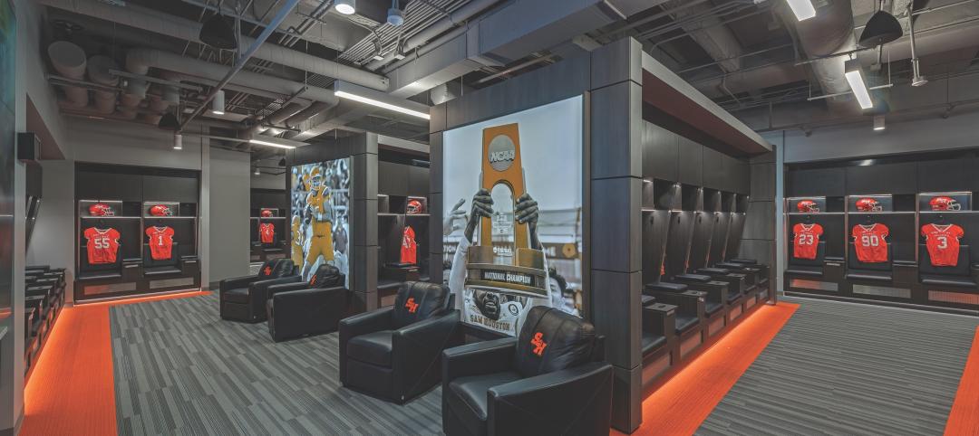 the renovation of Sam Houston State University’s Mafrige Fieldhouse Locker Room, Photo courtesy PBK