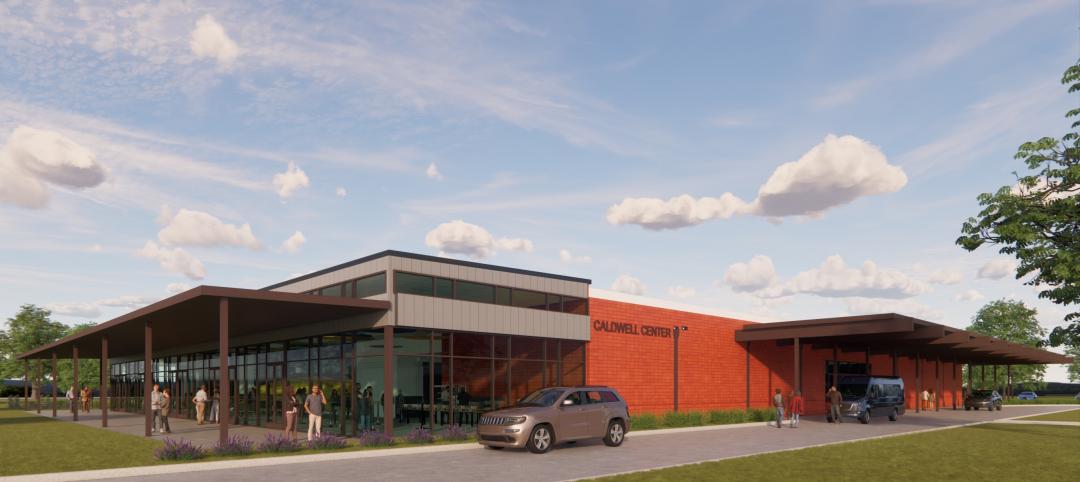 Caldwell County Evacuation Center FEMA-operated evacuation shelter in the Greater Austin metropolitan area Rendering courtesy Method Architecture