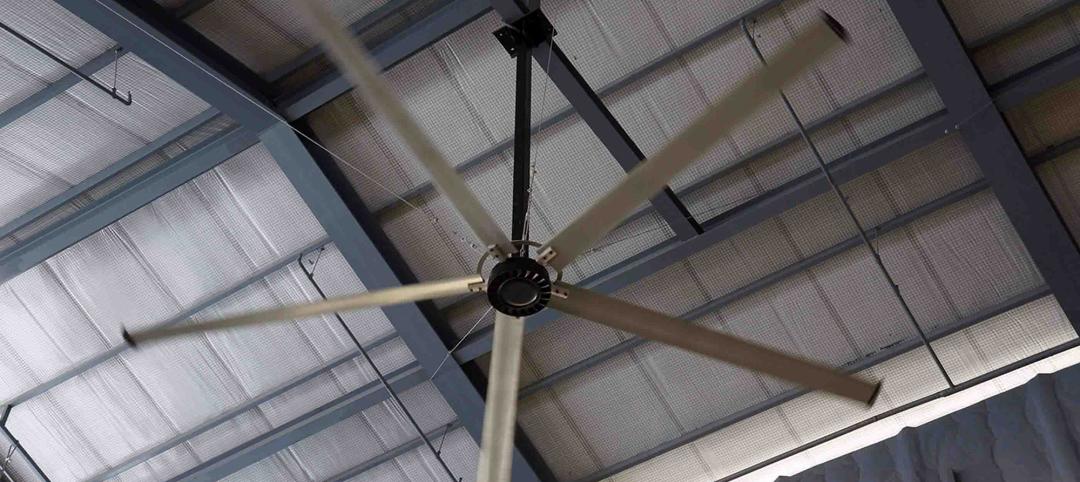 Large industrial ceiling fan